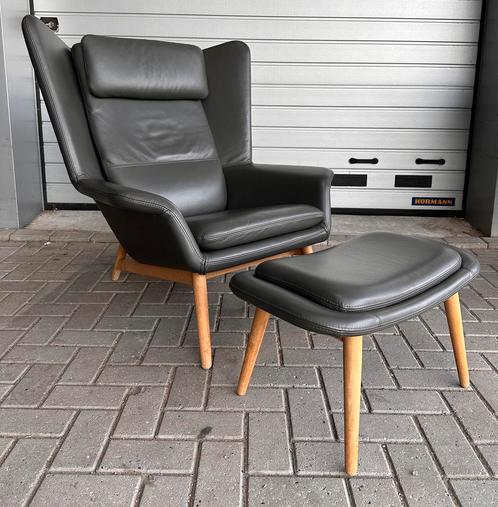 BoConcept Hamilton met hocker, Huis en Inrichting, Fauteuils, Zo goed als nieuw, Leer, Ophalen
