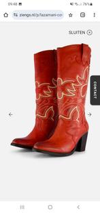 Supermooie Echt Leren Cowboy Laarzen (LAZAMANI)Maat 37, Ophalen of Verzenden, Zo goed als nieuw, Zwart, Hoge laarzen