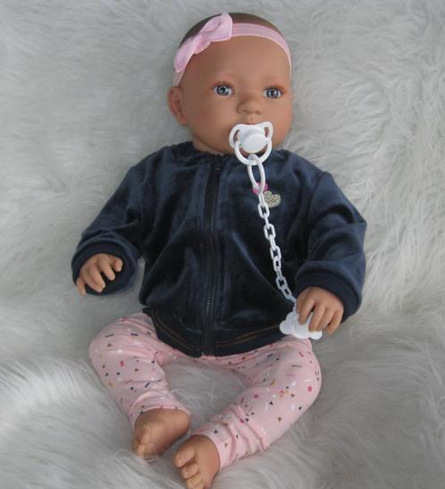 Baby Leoni levensechte babypop blauwe ogen maat 52 cm nieuw, Kinderen en Baby's, Speelgoed | Poppen, Nieuw, Babypop, Ophalen of Verzenden