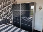Kledingkast Nero zwartglasschuifdeuren antraciet, Huis en Inrichting, Kasten | Kledingkasten, Ophalen, 200 cm of meer, Met hangruimte