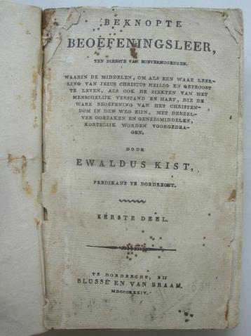 Ewaldus Kist 1834 Beknopte Beoefeningsleer ten dienste van m beschikbaar voor biedingen