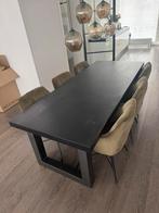 Houten tafel 240 x 100 x 77,5 in het zwart, Ophalen, Gebruikt, Eikenhout, 200 cm of meer