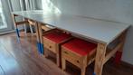 Ikea kindertafels met 2 krukjes, Ophalen, Rechthoekig, Hout, 60 cm of meer