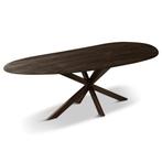 Organische tafel japandi stone motief bruin 240x110cm, Huis en Inrichting, Tafels | Eettafels, Ophalen, Nieuw, Vijf personen of meer