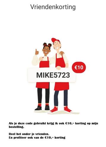 €10,= Vriendenkorting op je eerste bestelling bij PicNic beschikbaar voor biedingen