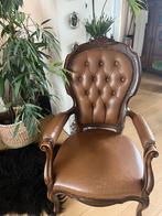 Leren barok stoel, Ophalen of Verzenden