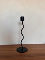 Cooee design curved candelaar zwart 23cm, Zwart, Ophalen of Verzenden, Zo goed als nieuw, Metaal