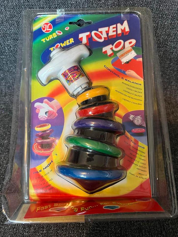 Stapelbare Tollen met Opwind Systeem - 5 Stuks, Verzamelen, Speelgoed, Nieuw, Ophalen of Verzenden