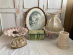 Brocante schalen - tekening - lampje - blikje - avondtasje, Antiek en Kunst, Ophalen of Verzenden
