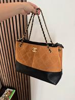 Shopper Bruin/Zwarte Suède Tas, Ophalen of Verzenden, Nieuw, Bruin, Shopper