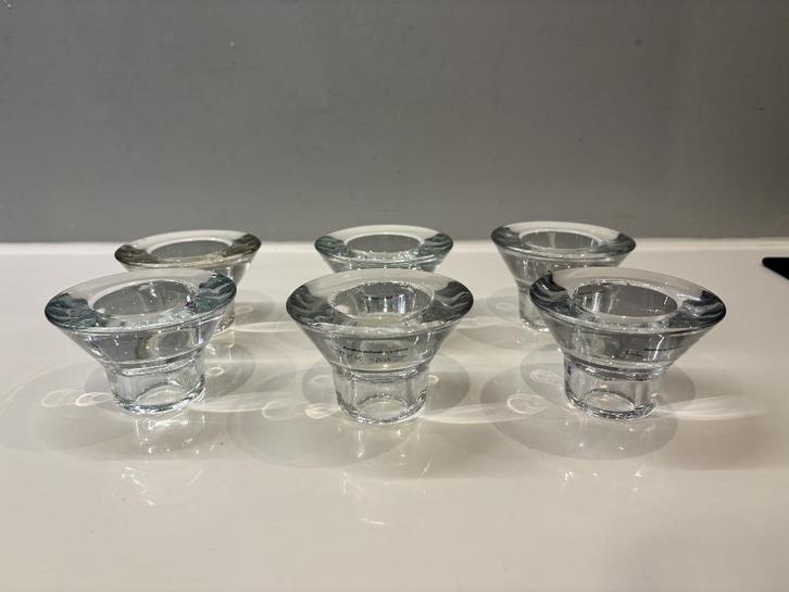 6x Waxinehouders kandelaars Ikea vintage Hagberg omkeerbaar, Huis en Inrichting, Woonaccessoires | Kandelaars en Kaarsen, Zo goed als nieuw