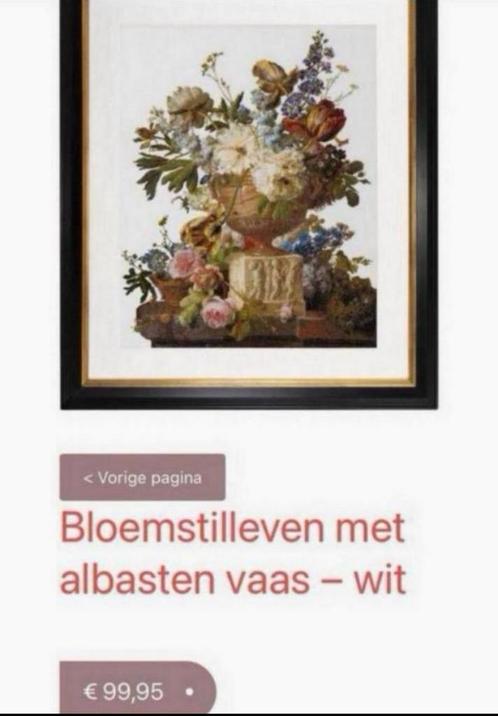 BORDUURPAKKET THEA GOUVERNEUR STILLEVEN EN ALBASTER VAAS, Hobby en Vrije tijd, Borduren en Borduurmachines, Nieuw, Borduurpakket