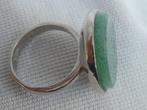 Zilveren Design ring met edelsteen, Verzenden, Met edelsteen, Dame, Zilver