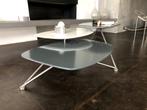 Stijlvolle Vintage Bijzettafel unieke 3laags vormgeving izgs, Huis en Inrichting, Ophalen, Minder dan 45 cm, Vintage 60's, Zo goed als nieuw