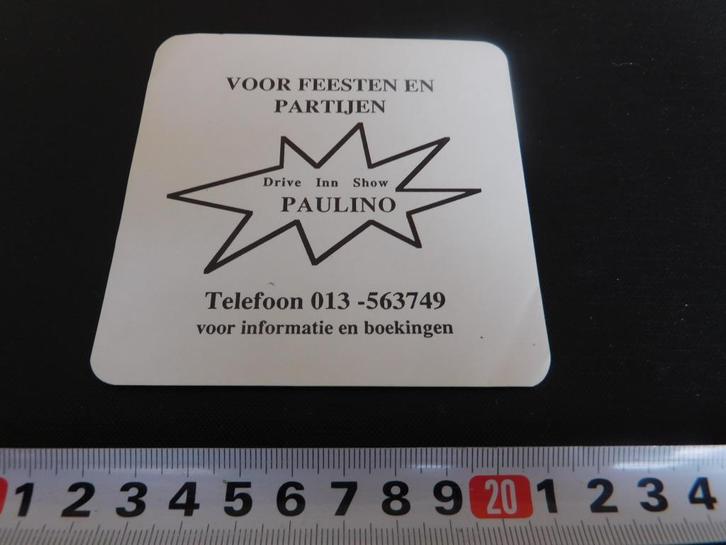 sticker Drive Inn Show  PAULINO  013-563749, Verzamelen, Stickers, Zo goed als nieuw, Ophalen