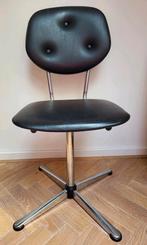 Vintage bureaustoel, Gebruikt, Zwart, Ophalen