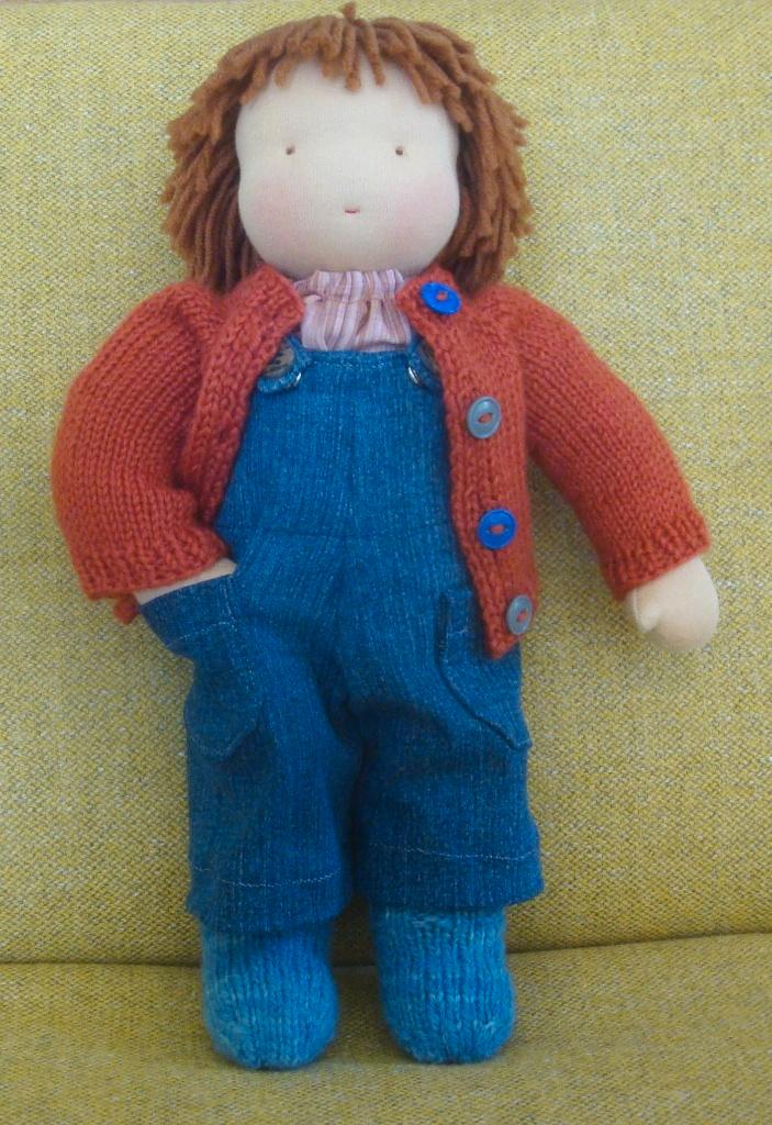 Antroposofische pop ca. 36 cm, handgemaakt, incl. kleding, Kinderen en Baby's, Speelgoed | Poppen, Nieuw, Overige typen, Ophalen of Verzenden