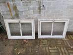 2 betonnen klapraampjes, Doe-het-zelf en Verbouw, Glas en Ramen, Gevelraam of Ruit, Gebruikt, Minder dan 80 cm, Minder dan 80 cm