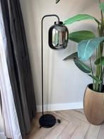 Staande zwarte lamp smoke glas, Huis en Inrichting, Lampen | Vloerlampen, Ophalen