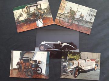Mercedes-Benz en Benz oldtimer fotokaarten 5 verschillende beschikbaar voor biedingen