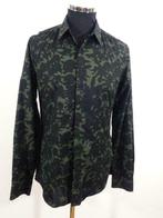 ZGAN: overhemd zwart-groene print; Antony Morato; mt medium, Antony Morato, Zwart, Zo goed als nieuw, Halswijdte 39/40 (M)