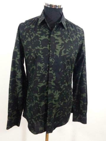 ZGAN: overhemd zwart-groene print; Antony Morato; mt medium beschikbaar voor biedingen