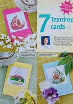 7 teardrops borduurpatronen om kaarten te maken, Ophalen, Nieuw, Handborduren, Patroon