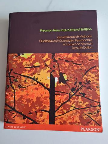 Social Research Methods - Neuman, 7e editie beschikbaar voor biedingen