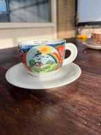 Le Porcellane d'Ancàp Cappuccino Kop en Schotel, Huis en Inrichting, Keuken | Servies, Ophalen of Verzenden, Zo goed als nieuw