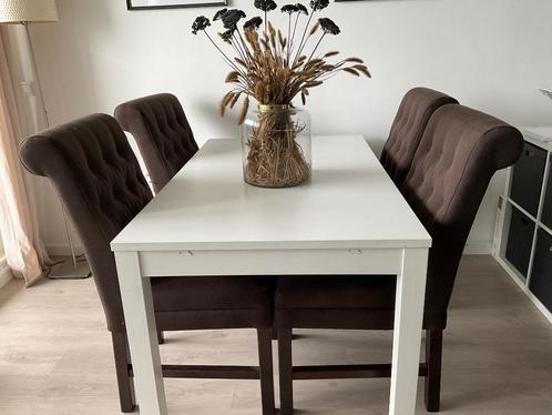 Tafel, Huis en Inrichting, Tafels | Eettafels, Gebruikt, 50 tot 100 cm, 100 tot 150 cm, Vijf personen of meer, Rechthoekig, Overige materialen