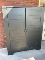 Stoere, robuuste antraciete kast, Gebruikt, 100 tot 150 cm, Ophalen of Verzenden, Met lade(s)