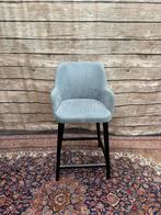 4x half hoge stoel met leuning / kruk met leuning - grijs, Huis en Inrichting, Barkrukken, 1 kruk, Ophalen of Verzenden, Zo goed als nieuw