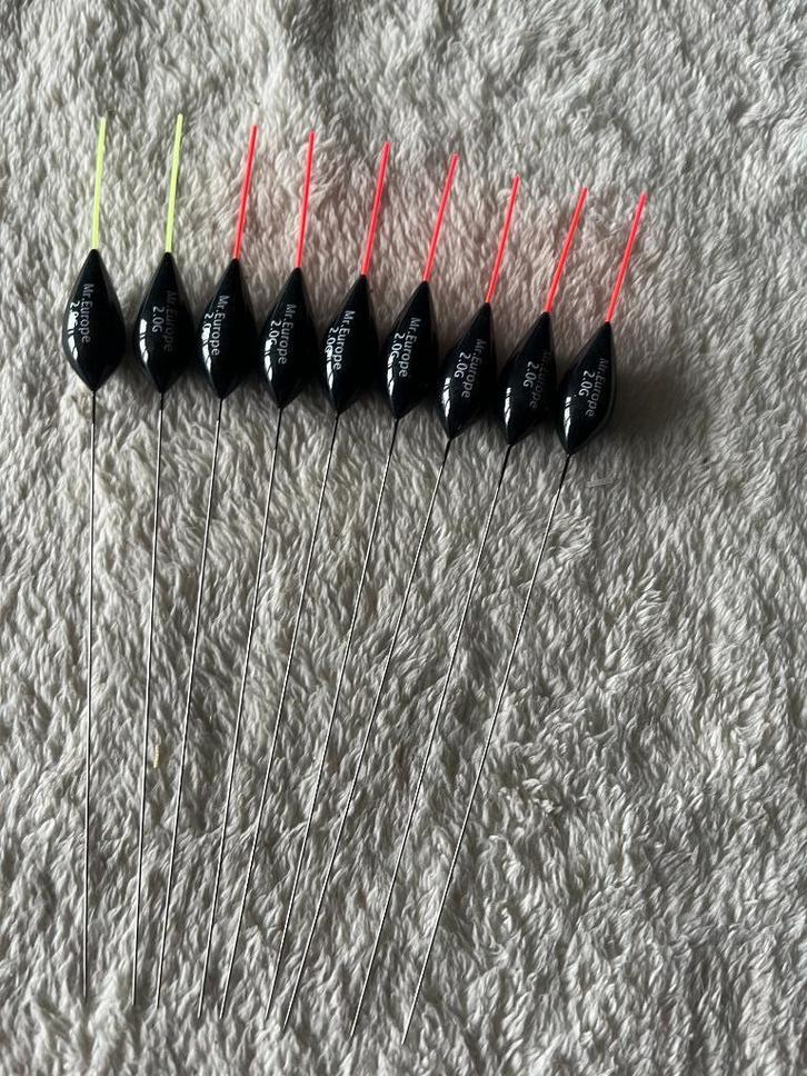 adv 363 / NIEUW set 9 dobbers MR EUROPE 2,00gr, Watersport en Boten, Hengelsport | Witvissen, Nieuw, Dobber of Lood, Ophalen of Verzenden