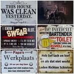 Forget the dog beware of the wife reclamebord van metaal, Nieuw, Ophalen of Verzenden