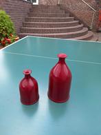Set van 2 Rode Vaasjes, Gebruikt, Aardewerk of Porselein, Ophalen of Verzenden, Minder dan 50 cm