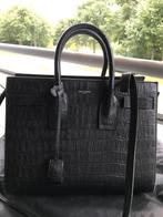Yves Saint Laurent Croco Black Bag, 30 cm of meer, Zwart, Minder dan 35 cm, Ophalen of Verzenden