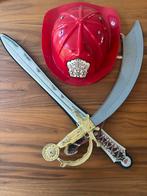 Verkleedkist attribuut! Brandweerhelm & 2 Zwaarden, Ophalen of Verzenden, Gebruikt, Jongen of Meisje