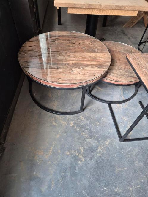 Richmond salontafel kinsington hout met glasplaat, Huis en Inrichting, Tafels | Salontafels, Zo goed als nieuw, Minder dan 50 cm