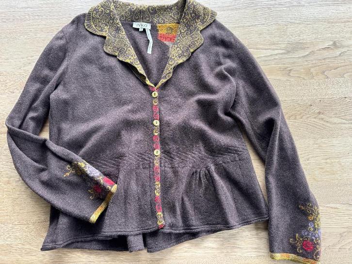 Vest van Ivko, maat 44, 100% wol, Kleding | Dames, Truien en Vesten, Zo goed als nieuw, Maat 42/44 (L), Bruin, Ophalen of Verzenden
