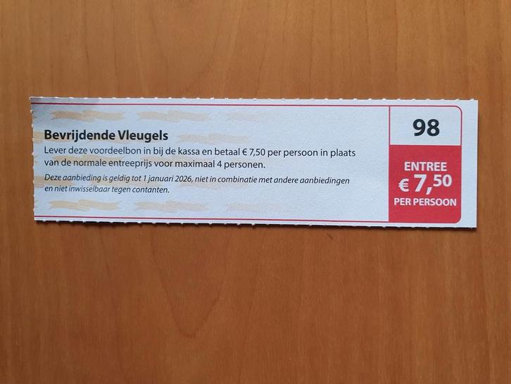 Bevrijdende Vleugels entree €7,50 p.p. maximaal 4 personen, Tickets en Kaartjes, Musea, Drie personen of meer, Kortingskaart