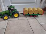 Bruder John Deere met balenwagen, Ophalen of Verzenden, Zo goed als nieuw
