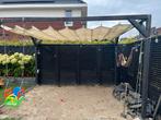 Harmonicadoek beige 3x4m voor pergola, Tuin en Terras, Overkappingen, Ophalen of Verzenden, Gebruikt, Overige typen