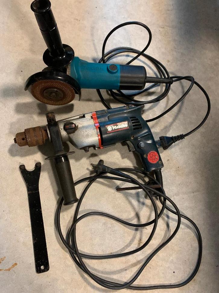 metabo boormachine + makita slijptol, oud, maar werkt, Doe-het-zelf en Verbouw, Gereedschap | Boormachines, Gebruikt, Overige typen