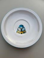 Vintage porseleinen wandbordje ondeugende pimpelmees, Ophalen of Verzenden