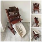 ZGAN! Stokke Tripp Trapp bruin met babyset en newbornset, Ophalen of Verzenden, Zo goed als nieuw, Stokke Tripp Trapp, Stoelverkleiner