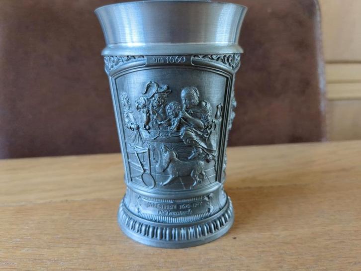 Antieke tin schilderijen beker, Antiek en Kunst, Antiek | Tin, Ophalen