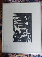 Linosnede Belgische Kunstenaar 1971 - 1/10, Antiek en Kunst, Kunst | Etsen en Gravures, Ophalen of Verzenden