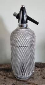 Vintage soda spuitfles / soda sifon fles met draad mesh, Ophalen of Verzenden