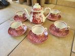 Theeservies Merrie England /  Theepot + 6 kop en schotels, Antiek en Kunst, Antiek | Servies compleet, Ophalen