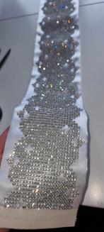 Handgemaakte riem centuur middel strass trouwjurk diamanten, Ophalen of Verzenden, Zo goed als nieuw, Wit, 100 cm of meer